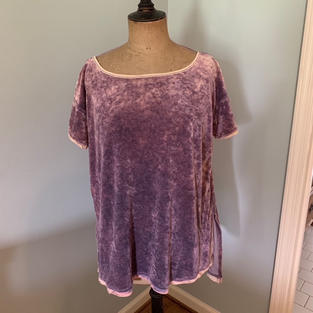 Free people purple crushed velvet top